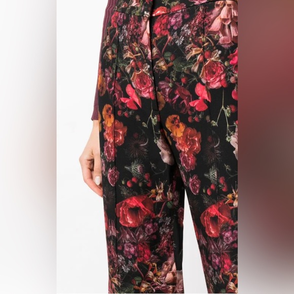 SOLD - Authentic - Adam Lippes - Floral-Print Pintuck Wide-Leg Trousers - size 2 - Picture 5 of 13
